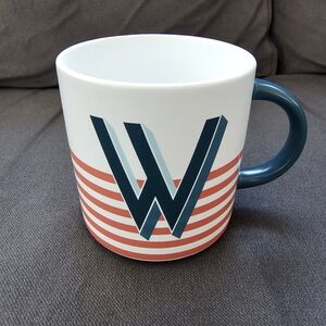 Indigo OUI Monogram "W" Mug